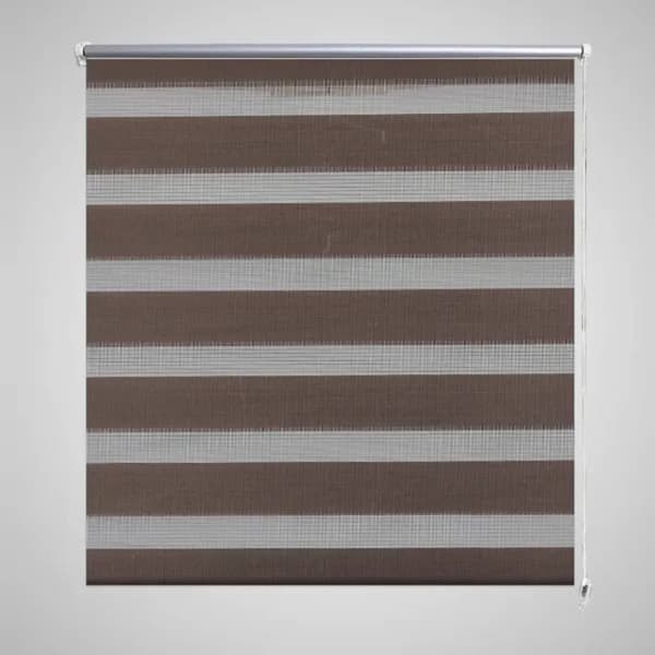 Zebra rullakaihdin 140 x 175 cm kahvinruskea -  Sälekaihtimet & rullaverhot