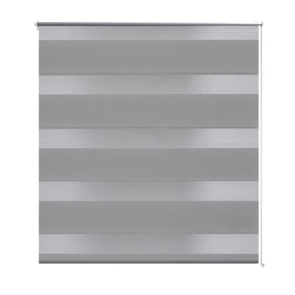 Rullegardin i zebradesign 120 x 230 cm grå -  Rullegardiner