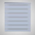 Miniatyrbillede 1 af 7: Rullegardin i zebradesign 40 x 100 cm hvid -  Rullegardiner