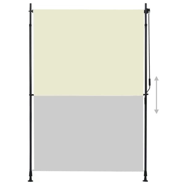 vidaXL udendørs rullegardin 150x270 cm cremefarvet -  Rullegardiner