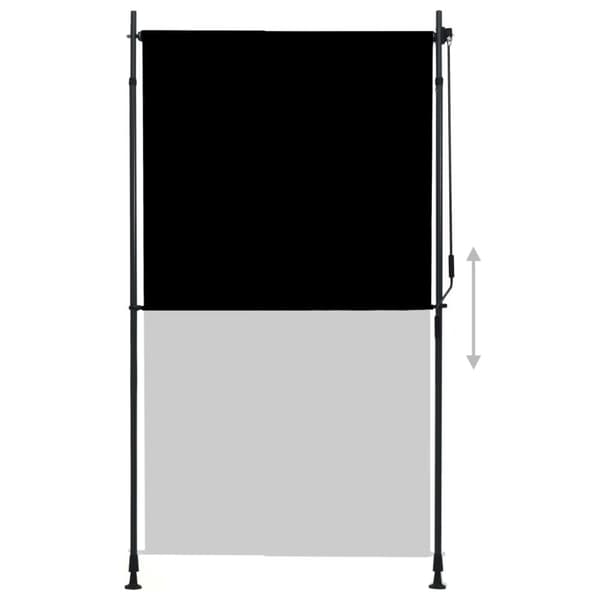 vidaXL udendørs rullegardin 120x270 cm antracitgrå -  Rullegardiner