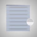 Miniatyrbillede 4 af 7: Rullegardin i zebradesign 120 x 230 cm hvid -  Rullegardiner