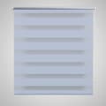 Miniatyrbillede 1 af 7: Rullegardin i zebradesign 120 x 230 cm hvid -  Rullegardiner