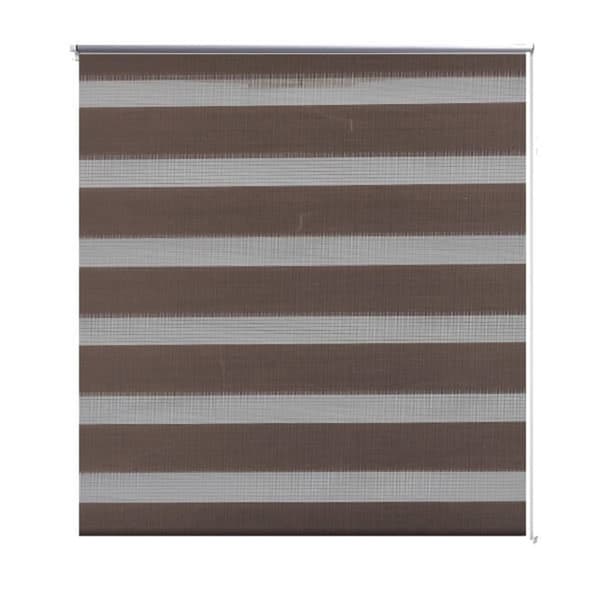 vidaXL rullegardin i zebradesign 100 x 175 cm kaffefarvet -  Rullegardiner