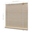 Miniatyrbild 8 av 8: vidaXL Rullgardin naturlig bambu 4 st 120x160 cm -  Rullgardiner & persienner