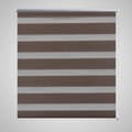 Miniatyrbillede 1 af 7: Rullegardin i zebradesign 80 x 150 cm kaffefarvet -  Rullegardiner