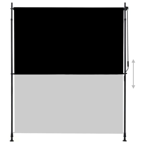 vidaXL udendørs rullegardin 200x270 cm antracitgrå -  Rullegardiner