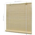 Miniatyrbild 7 av 7: vidaXL Rullgardin i bambu 120 x 160 cm natur -  Rullgardiner & persienner