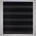 Miniatyrbillede 5 af 7: Rullegardin i zebradesign 60 x 120 cm sort -  Rullegardiner