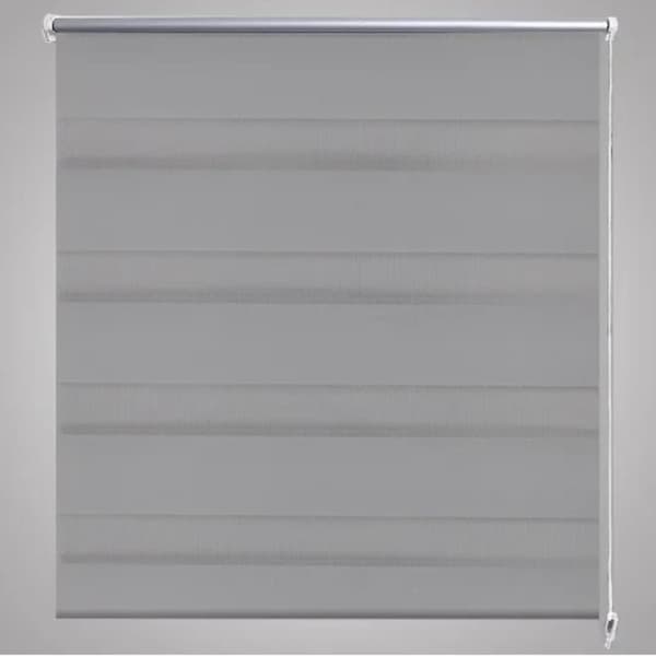 Rullegardin i zebradesign 80 x 150 cm grå -  Rullegardiner