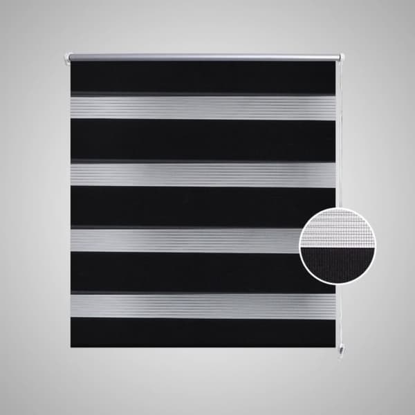 Zebra rullakaihdin 40 x 100 cm musta - Sälekaihtimet & rullaverhot