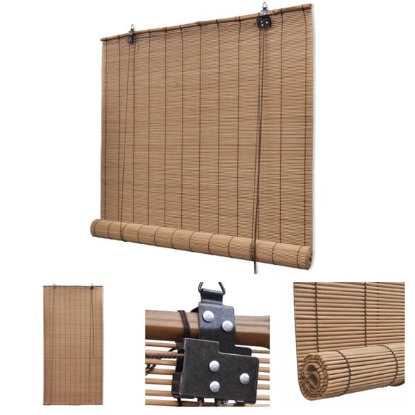 Ruskea Bambu rullaverho 80 x 160 cm -  Sälekaihtimet & rullaverhot