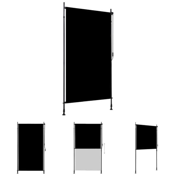The Living Store udendørs rullegardin 120x270 cm antracitgrå -  Rullegardiner