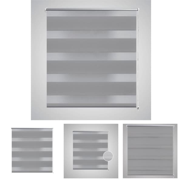 Rullegardin i zebradesign 40 x 100 cm grå -  Rullegardiner