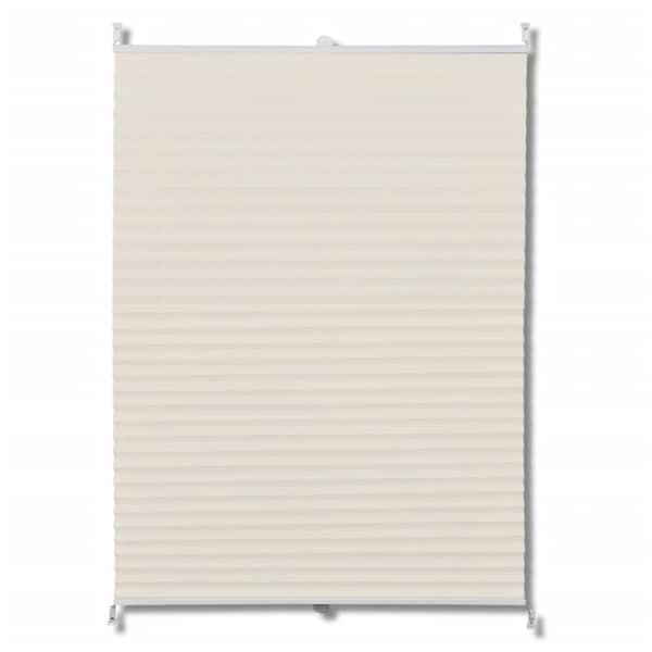 Plisseret blind 70x125 cm creme -  Rullegardiner