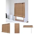 Miniatyrbild 1 av 7: The Living Store Rullgardin bambu 140x220 cm brun -  Rullgardiner & persienner