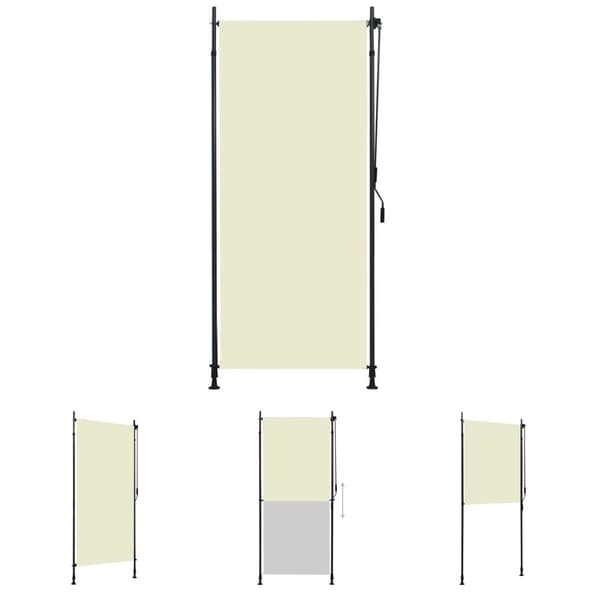 The Living Store Rullgardin utomhus 100x270 cm gräddvit -  Rullgardiner & persienner
