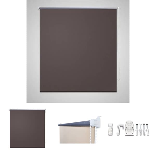 Rullgardin brun 120 x 175 cm mörkläggande -  Rullgardiner & persienner
