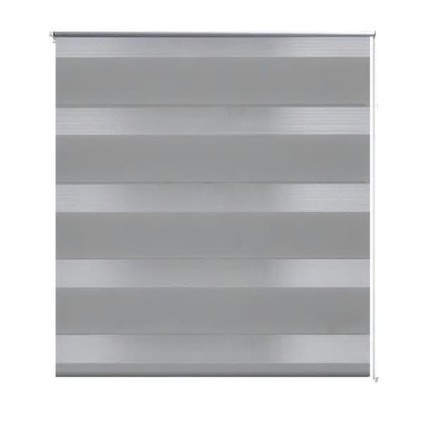 Rullgardin randig grå 50 x 100 cm transparent -  Rullgardiner & persienner