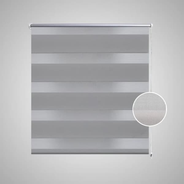 Rullgardin randig grå 50 x 100 cm transparent -  Rullgardiner & persienner
