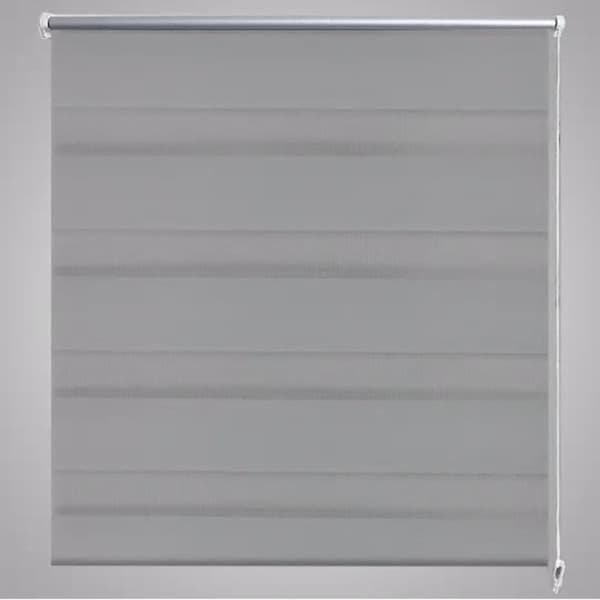 Rullgardin randig grå 50 x 100 cm transparent -  Rullgardiner & persienner