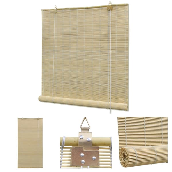 The Living Store Rullgardin naturlig bambu 80 x 160 cm -  Rullgardiner & persienner