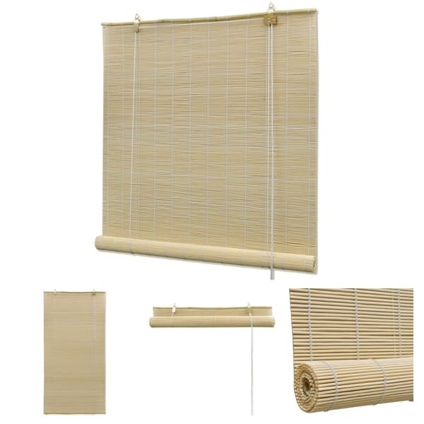 The Living Store rullegardin 120x160 cm naturlig bambus -  Rullegardiner