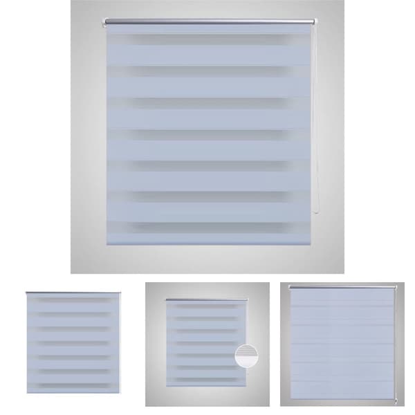 Rullegardin i zebradesign 60 x 120 cm hvid -  Rullegardiner