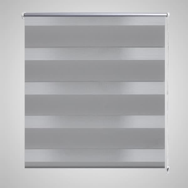 Rullegardin i zebradesign 80 x 150 cm grå -  Rullegardiner