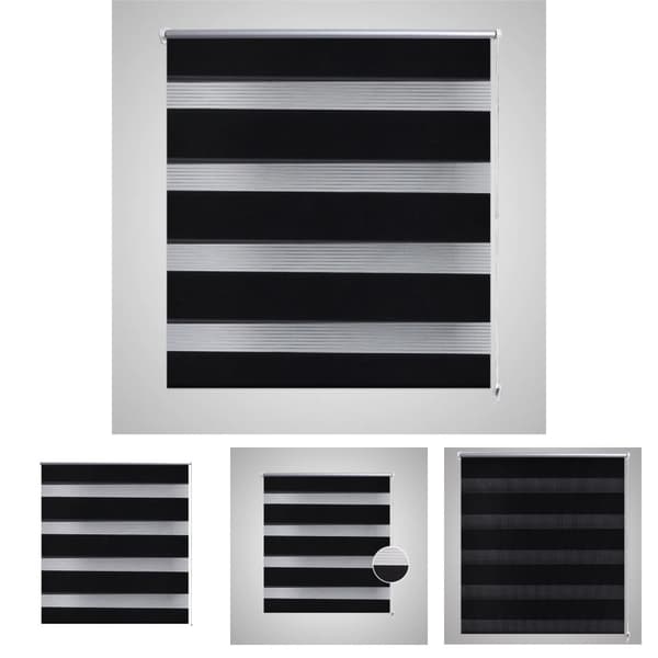 Rullegardin i zebradesign 40 x 100 cm sort - Rullegardiner