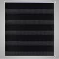 Miniatyrbild 5 av 7: Rullgardiner & persienner - Rullgardin randig svart 70 x 120 cm transparent