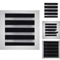 Miniatyrbild 1 av 7: Rullgardiner & persienner - Rullgardin randig svart 70 x 120 cm transparent