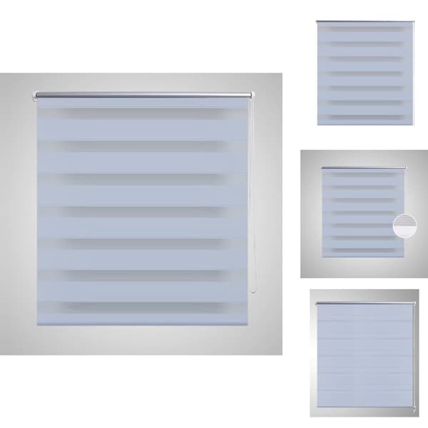 Rullgardiner & persienner - Rullgardin randig vit 90 x 150 cm transparent