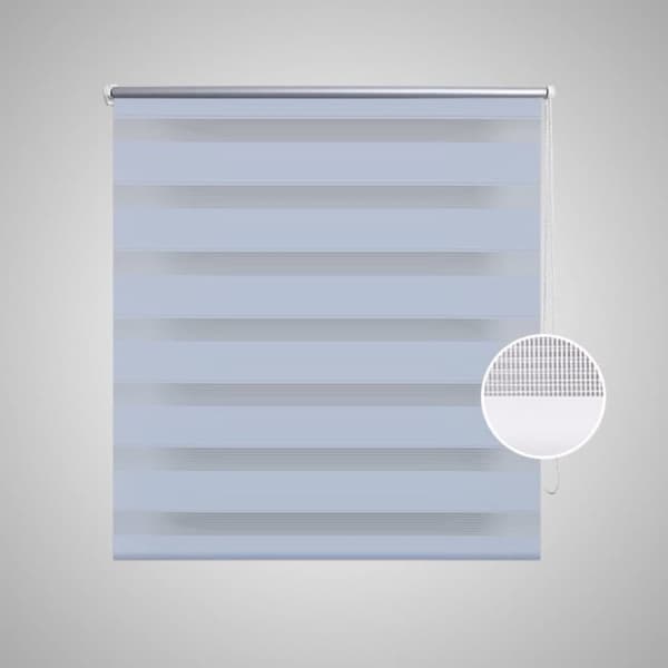Rullgardiner & persienner - Rullgardin randig vit 40 x 100 cm transparent
