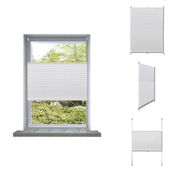 Rullegardiner - Plisseret blind 100x125 cm hvid