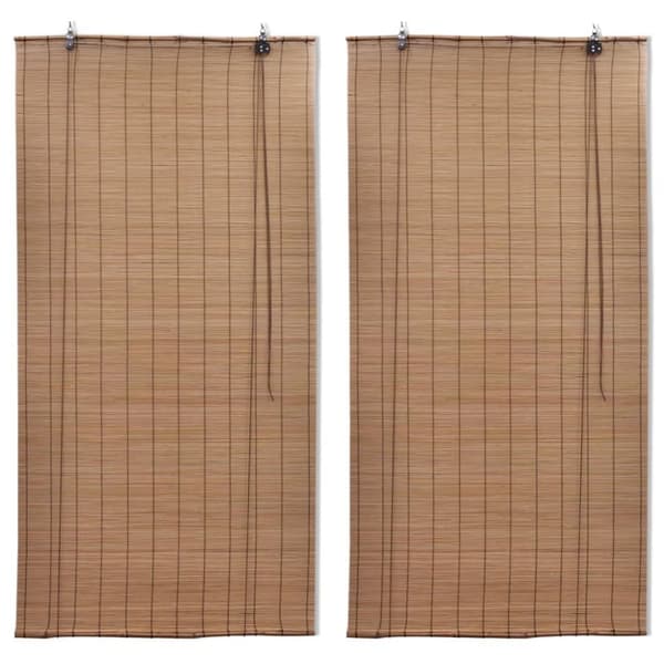 Rullgardiner & persienner - Living Rullgardin bambu 2 st 120 x 220 cm brun