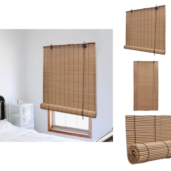 Rullgardiner & persienner - Living Rullgardin bambu 80x220 cm brun