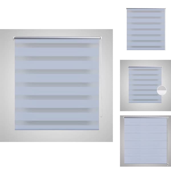 Rullgardiner & persienner - Rullgardin randig vit 120 x 230 cm transparent