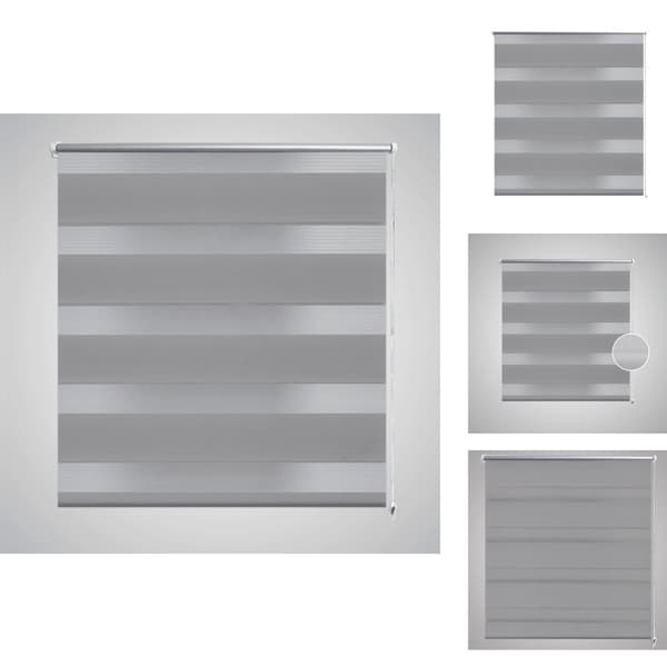 Rullgardiner & persienner - Rullgardin randig grå 40 x 100 cm transparent