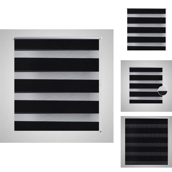 Sälekaihtimet & rullaverhot - Zebra rullakaihdin 140 x 175 cm musta