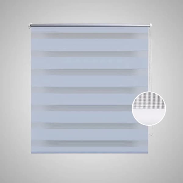 Rullgardiner & persienner - Rullgardin randig vit 60 x 100 cm transparent