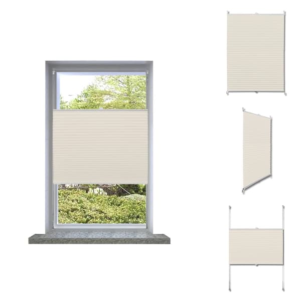 Rullgardiner & persienner - Plisségardin 50x150 cm creme