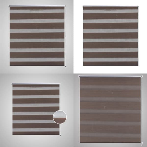 Rullgardin randig brun 140 x 175 cm transparent - Rullgardin - Rullgardiner - Home & Living