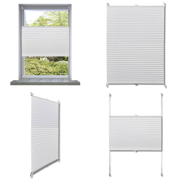 Plisse Kaihdin 80x200cm Valkoinen Laskosverhot -  - Home & Living