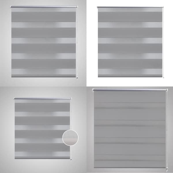 Rullgardin randig grå 90 x 150 cm transparent - Rullgardin - Rullgardiner - Home & Living