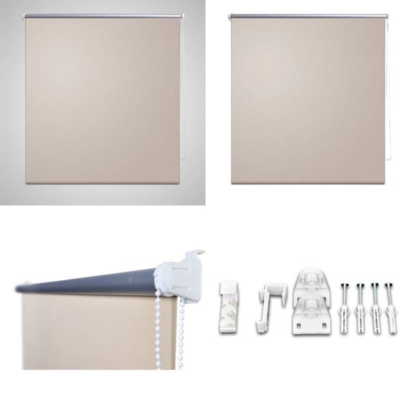 Rullgardin för mörkläggning 140 x 230 cm beige - Mörkläggningsgardin - Mörkläggningsgardiner - Home & Living