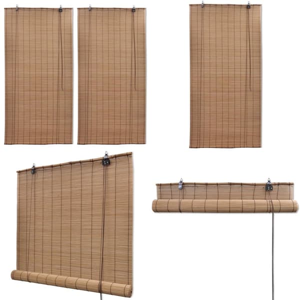 Bambu rullaverhot 2 kpl 100 x 160 cm ruskea - Rullaverho - Rullaverhot - Home & Living