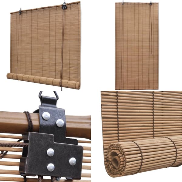 Rullgardin bambu 120 x 220 cm brun - Mörkläggningsgardin - Mörkläggningsgardiner - Home & Living
