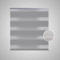 Miniatyrbillede 4 af 7: Rullegardin i zebradesign 140 x 175 cm grå - Duo Rullegardin - Duo Rullegardiner - Home & Living
