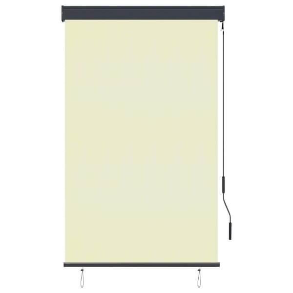 Rullgardin utomhus 100x250 cm gräddvit